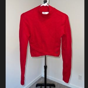 Hollister Red Cropped Sweater